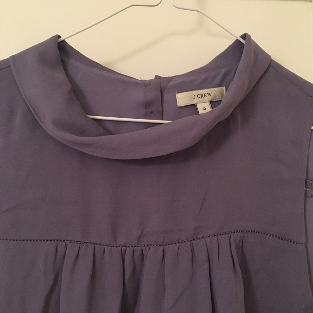 J Crew Collared Shirt With Button Placket At Back - image 3